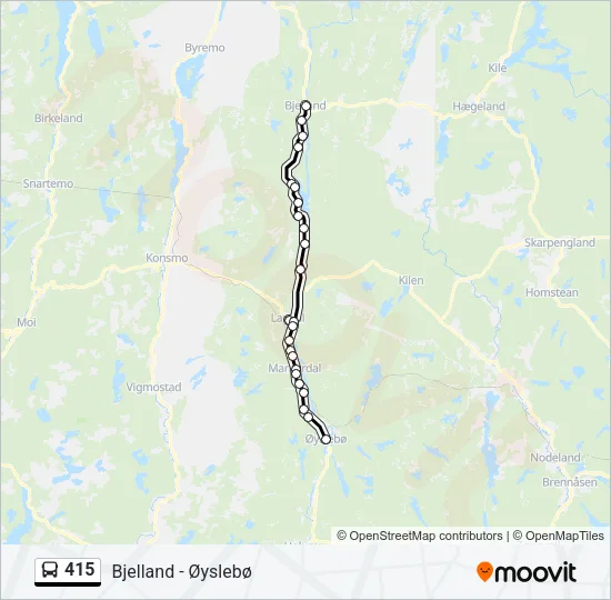 415 Bus Line Map