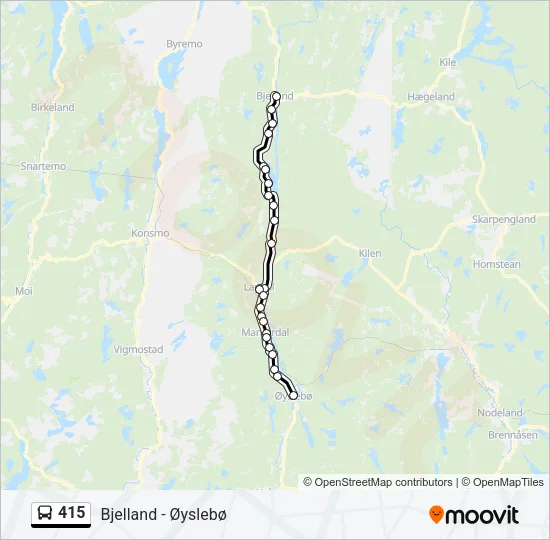 415 Bus Line Map