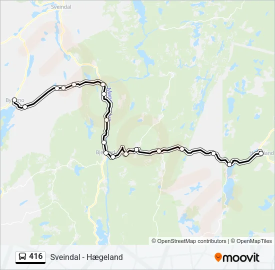 416 Bus Line Map