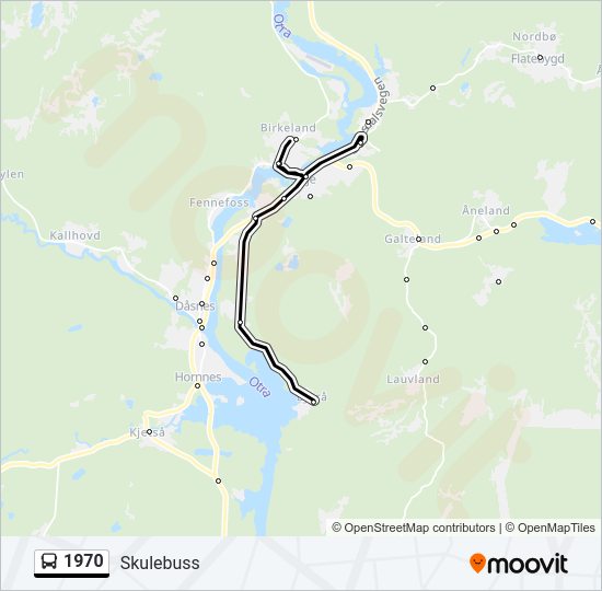 1970 bus Line Map