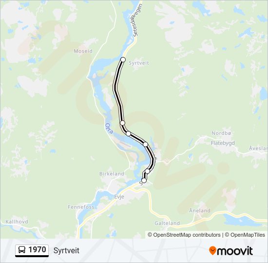 1970 bus Line Map