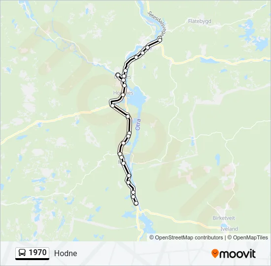 1970 Bus Line Map