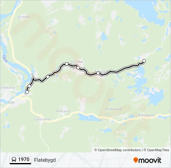 1970 Bus Line Map