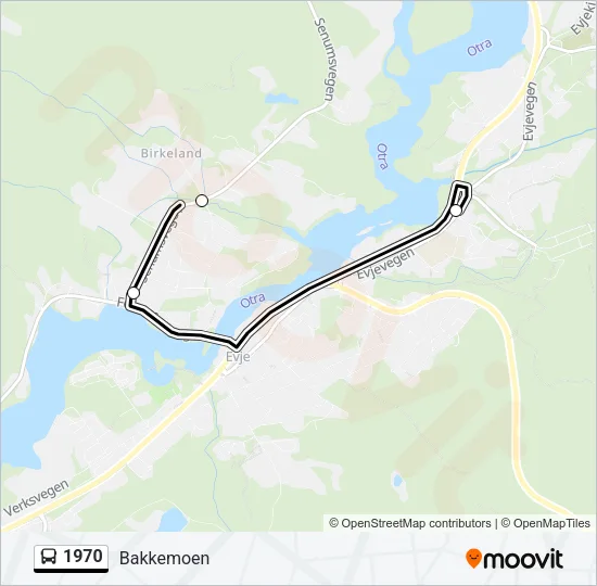 1970 Bus Line Map