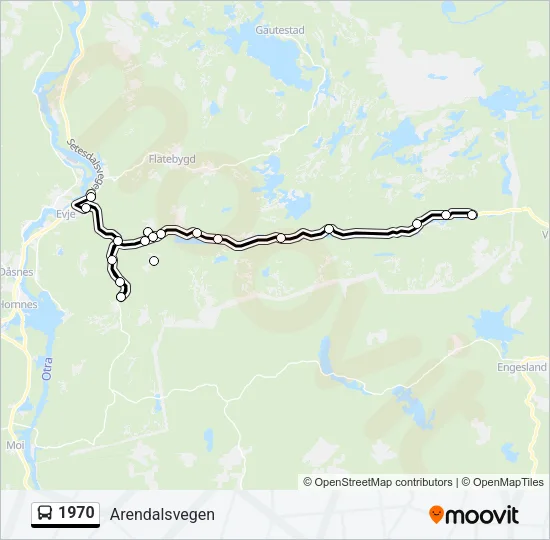 1970 Bus Line Map
