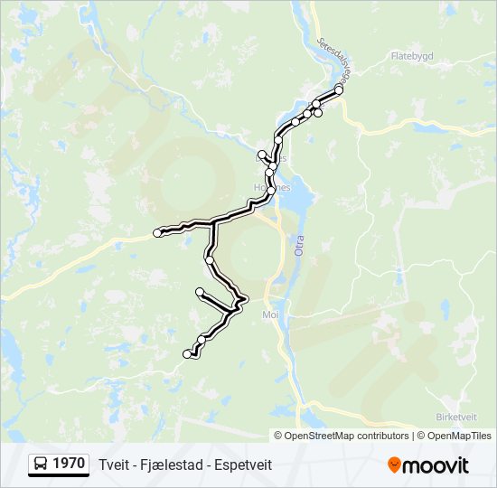 1970 bus Line Map