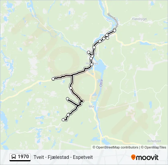 1970 Bus Line Map