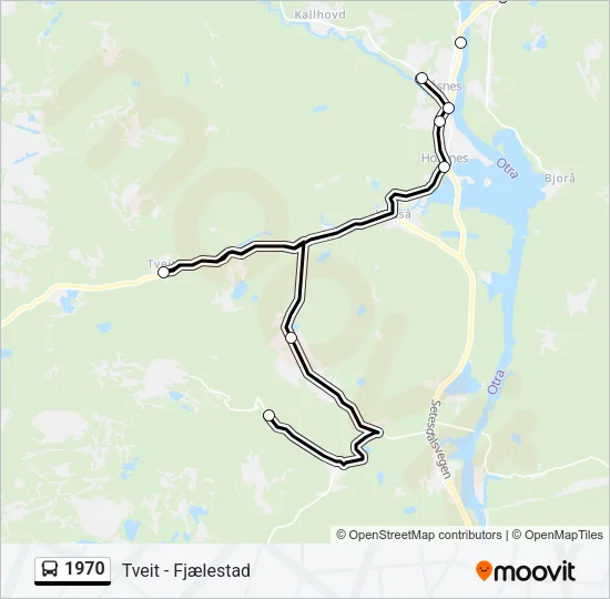 1970 Bus Line Map