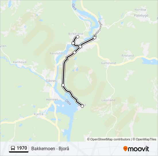 1970 bus Line Map