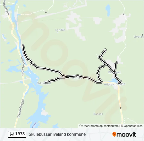 1973 Bus Line Map