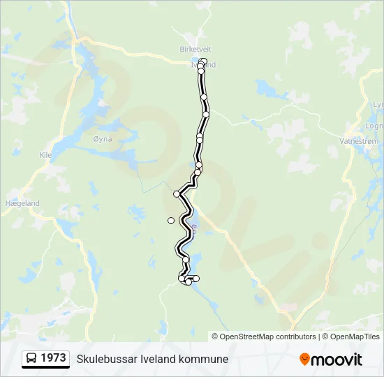 1973 Bus Line Map