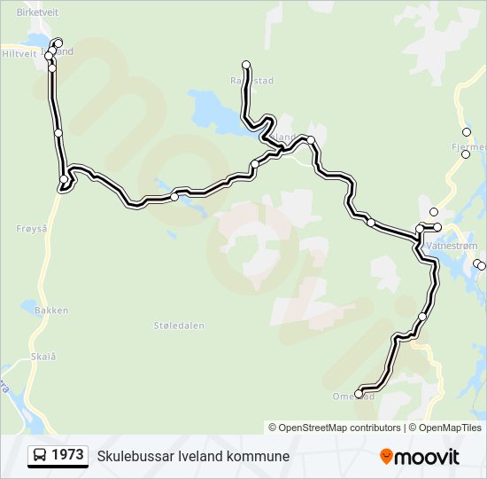 1973 bus Line Map