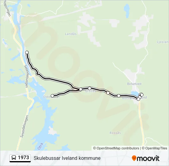 1973 Bus Line Map