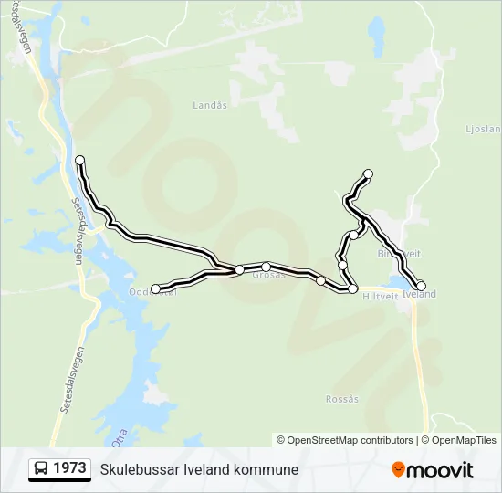 1973 Bus Line Map