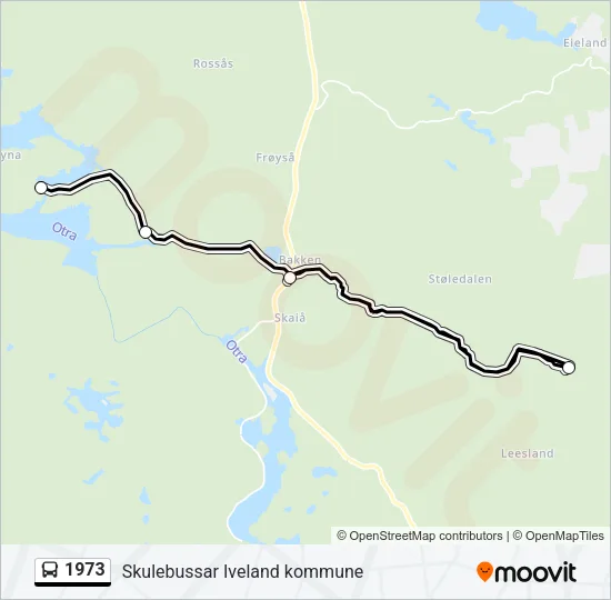 1973 Bus Line Map