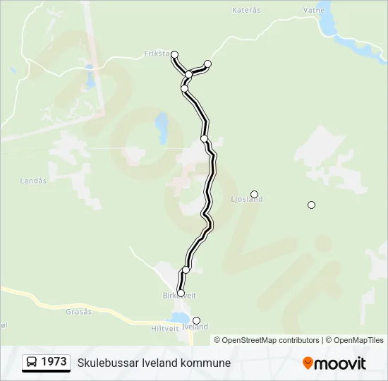 1973 Bus Line Map