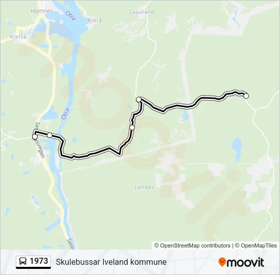 1973 Bus Line Map