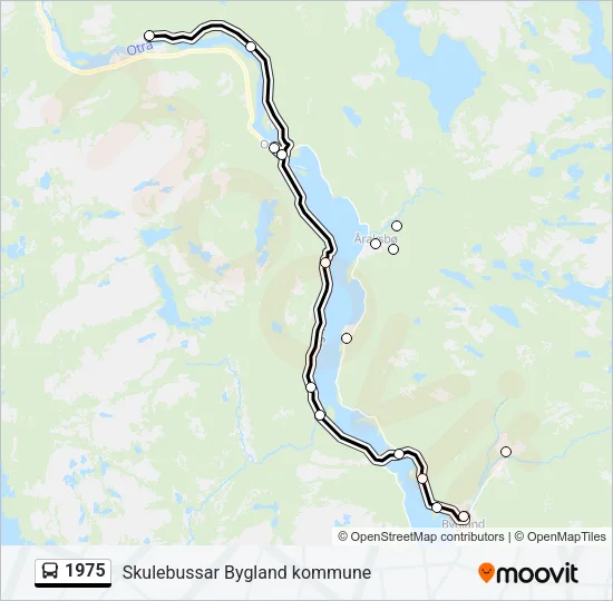 1975 Bus Line Map