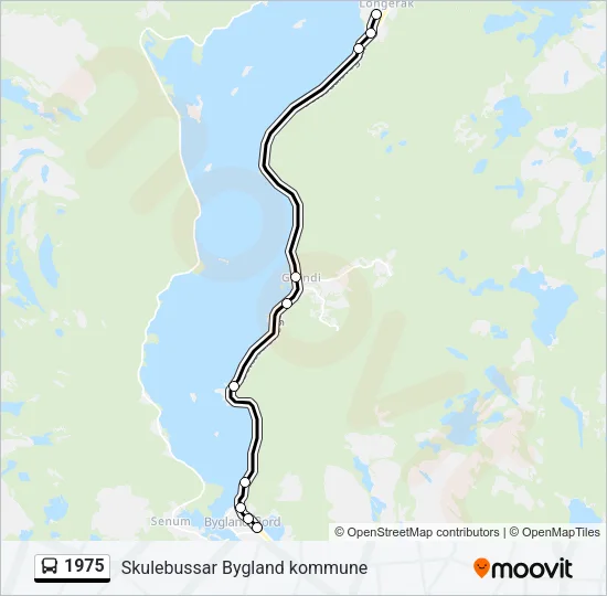 1975 Bus Line Map
