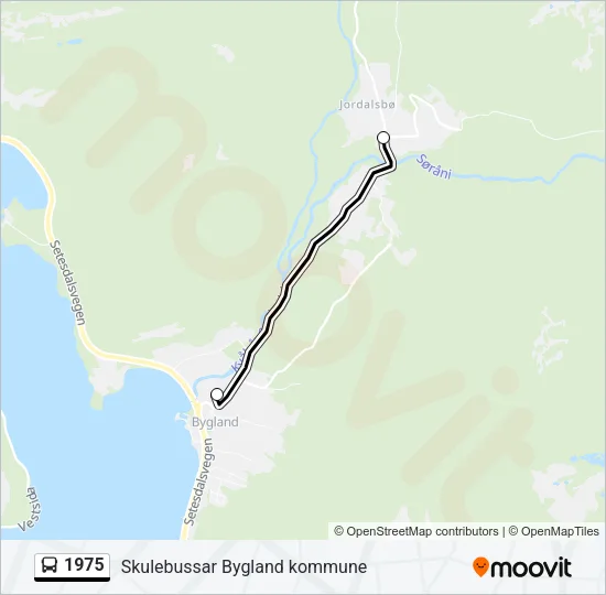 1975 Bus Line Map