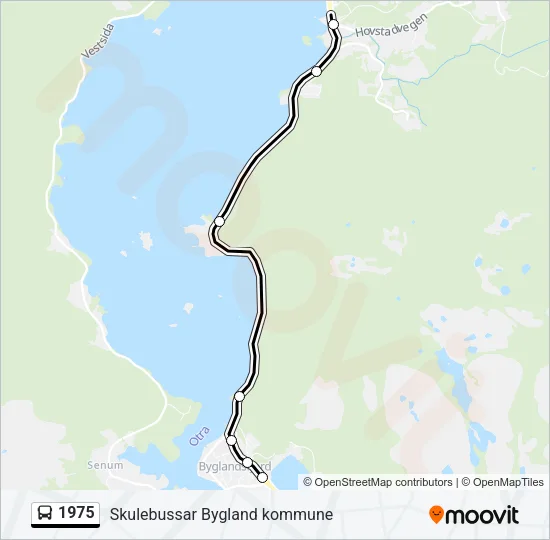1975 Bus Line Map