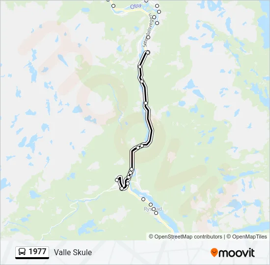 1977 Bus Line Map