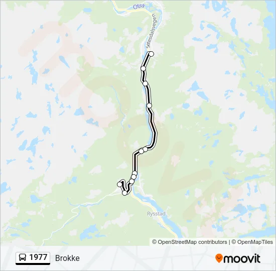 1977 Bus Line Map