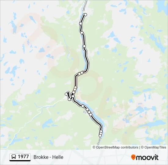 1977 Bus Line Map