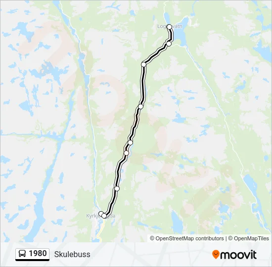 1980 Bus Line Map