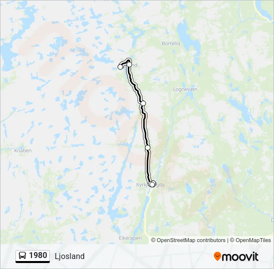 1980 Bus Line Map