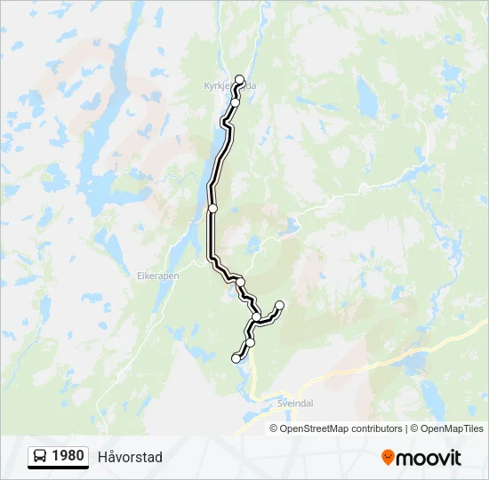 1980 Bus Line Map
