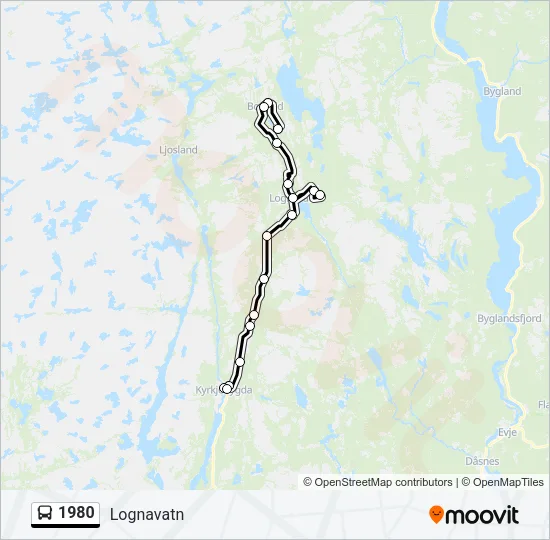 1980 Bus Line Map