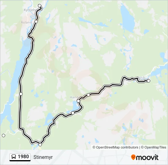 1980 Bus Line Map