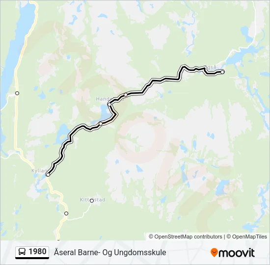 1980 Bus Line Map