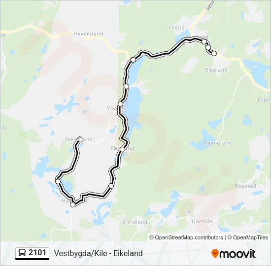2101 Bus Line Map