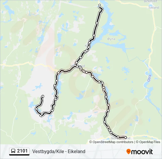 2101 Bus Line Map