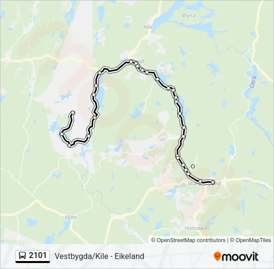 2101 Bus Line Map