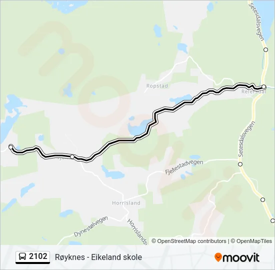 2102 Bus Line Map