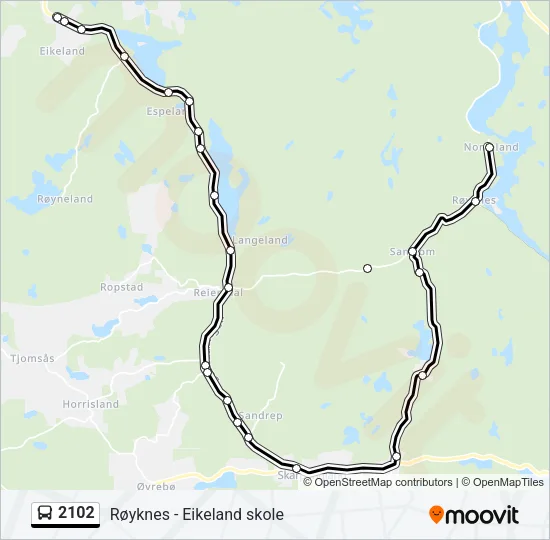2102 Bus Line Map