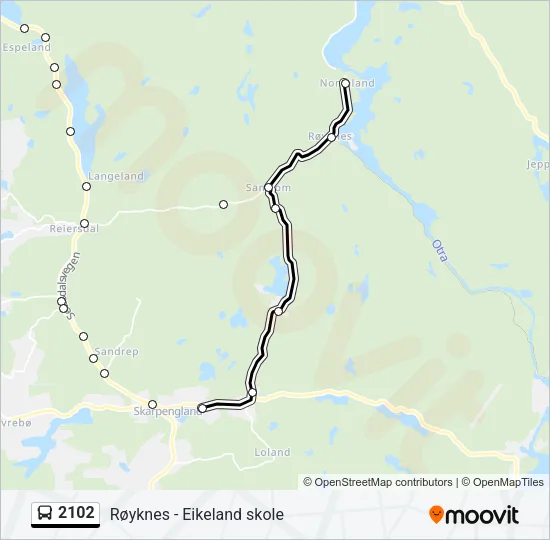 2102 Bus Line Map