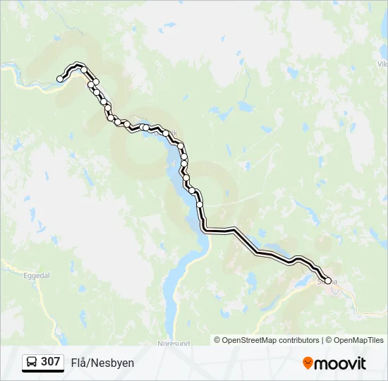 307 Bus Line Map