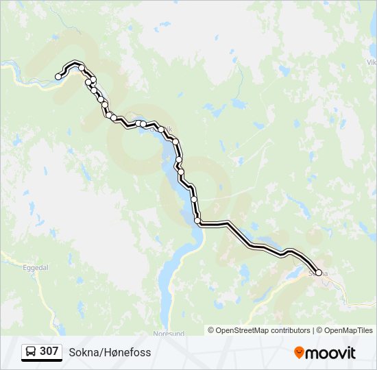 307 Bus Line Map