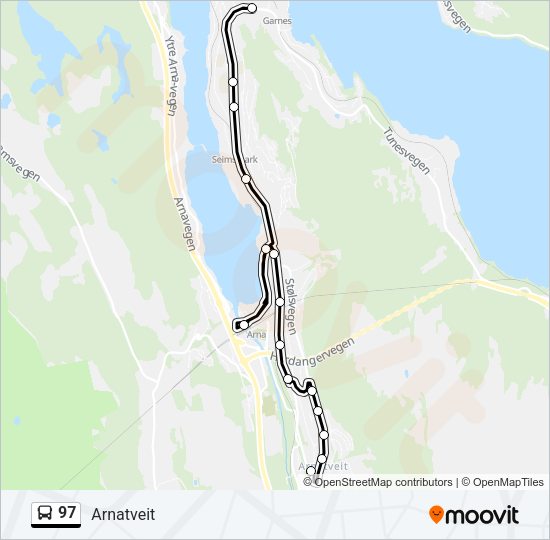 97 Bus Line Map