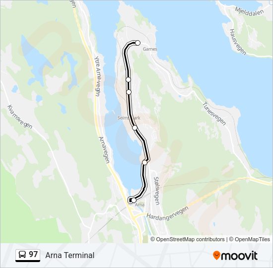 97 Bus Line Map