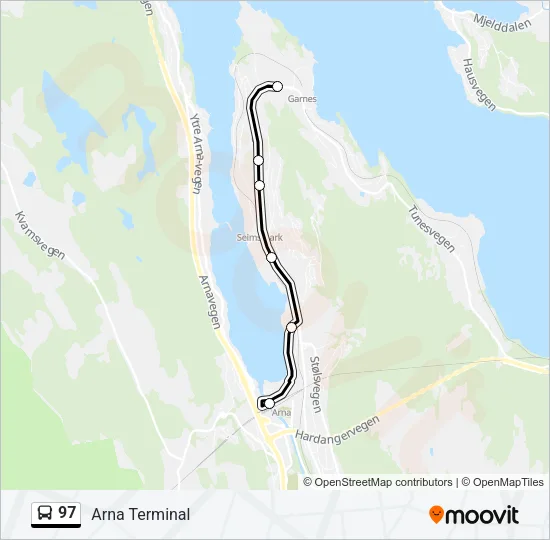 97 Bus Line Map
