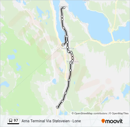 97 Bus Line Map