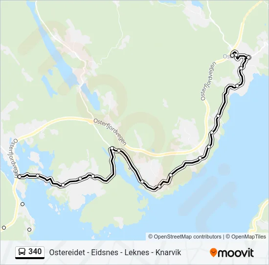 340 Bus Line Map