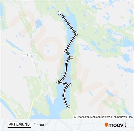 FEMUND Ferry Line Map
