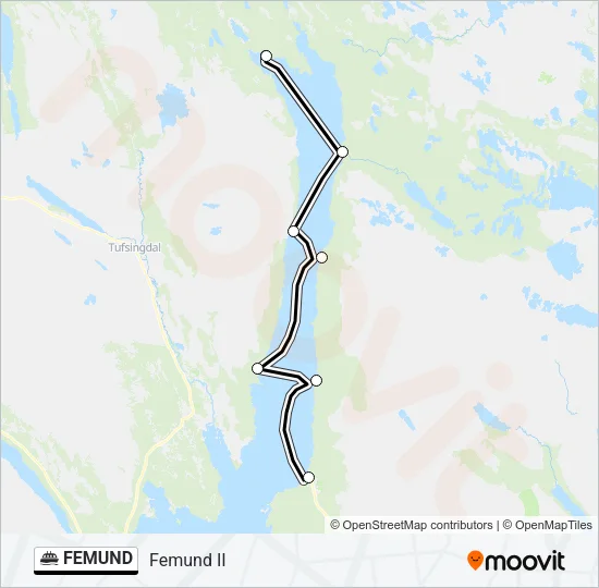 FEMUND Ferry Line Map