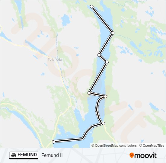 FEMUND Ferry Line Map